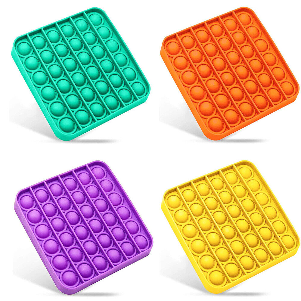 Push Pop Silicone Sensory Fidget Toy Office Anxiety Stress Relief Bubble Game