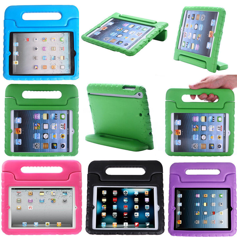 Kids Shock Proof Foam Case Handle Cover Stand for iPad 2 3 4 5 Mini Retina & Air