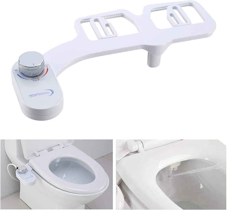 Bidet Fresh Water Dual Spray Kit Non Electric Toilet Seat Attachment Cold Wash