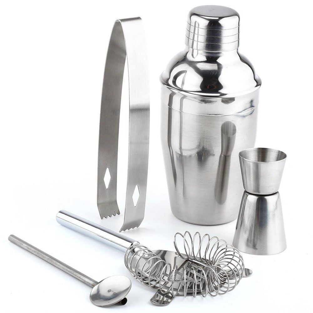 Stainless Steel Cocktail Shaker Mixer Drink Bartender Martini Tools Bar Set Kit