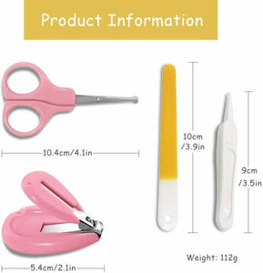 Baby Infant Nail Clipper Trimmer Scissor File Nasal Tweezer Grooming Kit Set