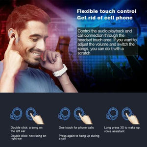 Wireless Earbuds bluetooth 5.0 TWS Waterproof Earphones for iPhone IOS Android