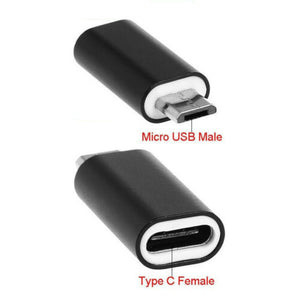 2 Pack USB 3.1 Type C Female to Micro USB Male Adapter Converter Connector USB-C