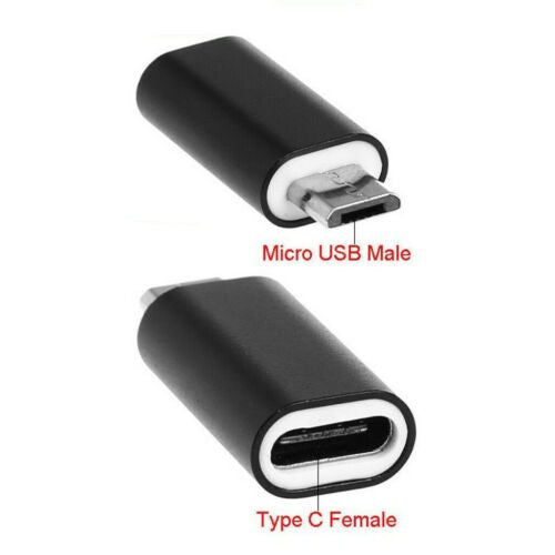 2 Pack USB 3.1 Type C Female to Micro USB Male Adapter Converter Connector USB-C