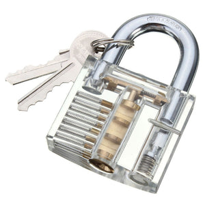 TekDeals 12 Pcs Unlocking Lock Pick Tools Set Key Extractor+Transparent Practice Padlocks