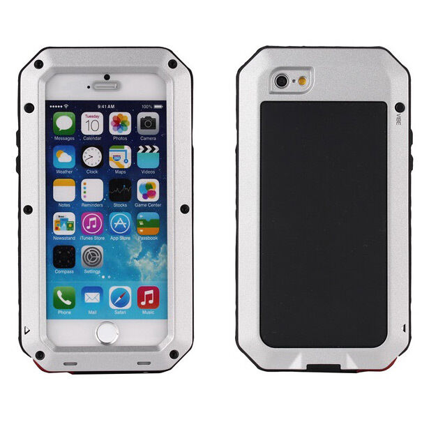 Waterproof Shockproof Aluminum Metal Glass Case Cover for iPhone 6 & 6 Plus
