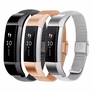 Milanese Stainless Steel Mesh Watch Band Bracelet Strap w/ Clasp for Fitbit Alta