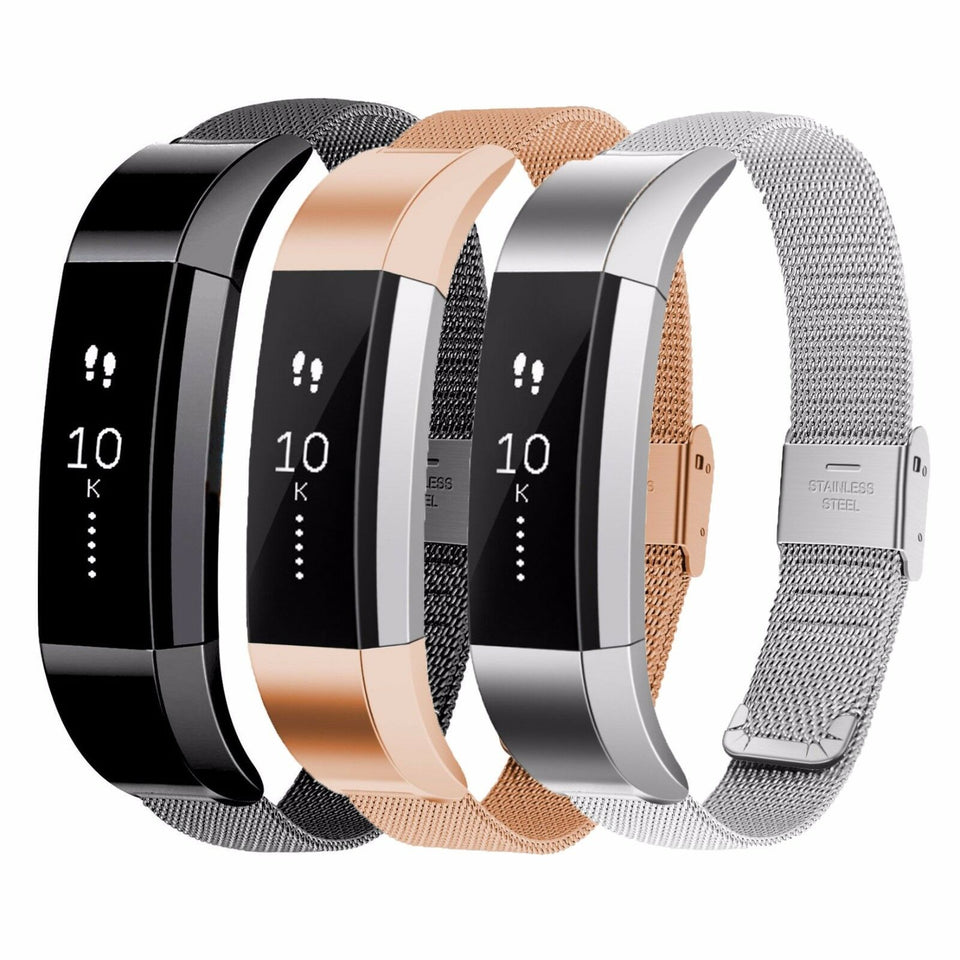 Milanese Stainless Steel Mesh Watch Band Bracelet Strap w/ Clasp for Fitbit Alta