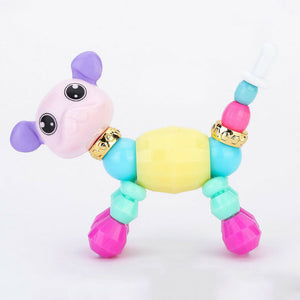 8 Packs Cute DIY Animal Elasticity Twisty Magic Trick Kids Toys Mascot Bracelets