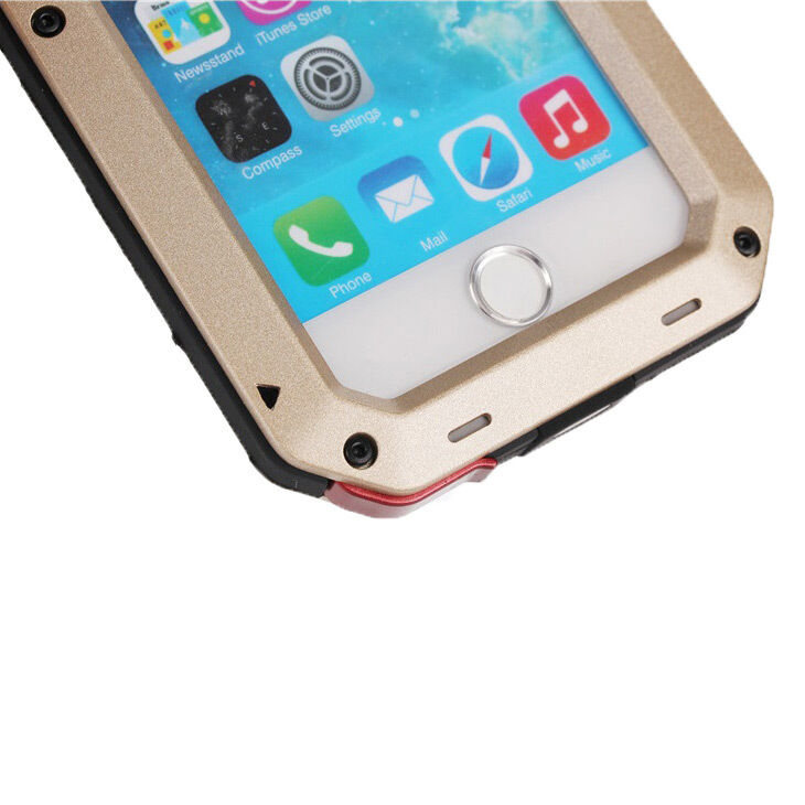 Waterproof Shockproof Aluminum Metal Glass Case Cover for iPhone 6 & 6 Plus