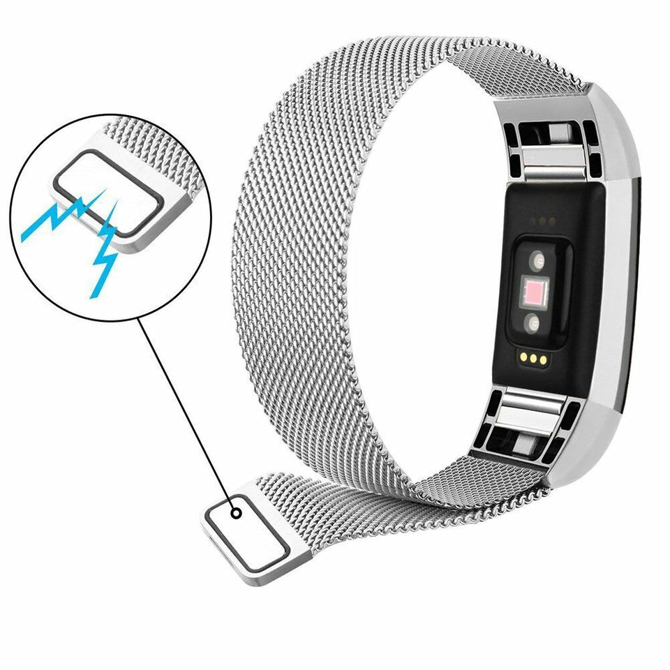 Stainless Steel Metal band Wrist Watch Strap Bracelet Clasp For Fitbit Charge 2