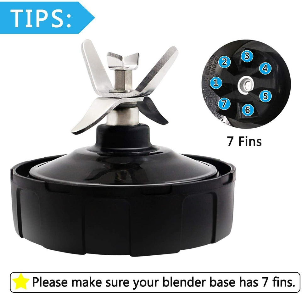 Replacement Extractor Blade For Nutri Ninja 7Fin Auto iQ BL480 BL482 BL640 BL642