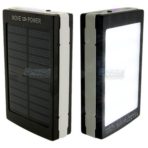 8000mAh Solar Battery Charger Power Bank with LED Outdoor Camping Light Lantern