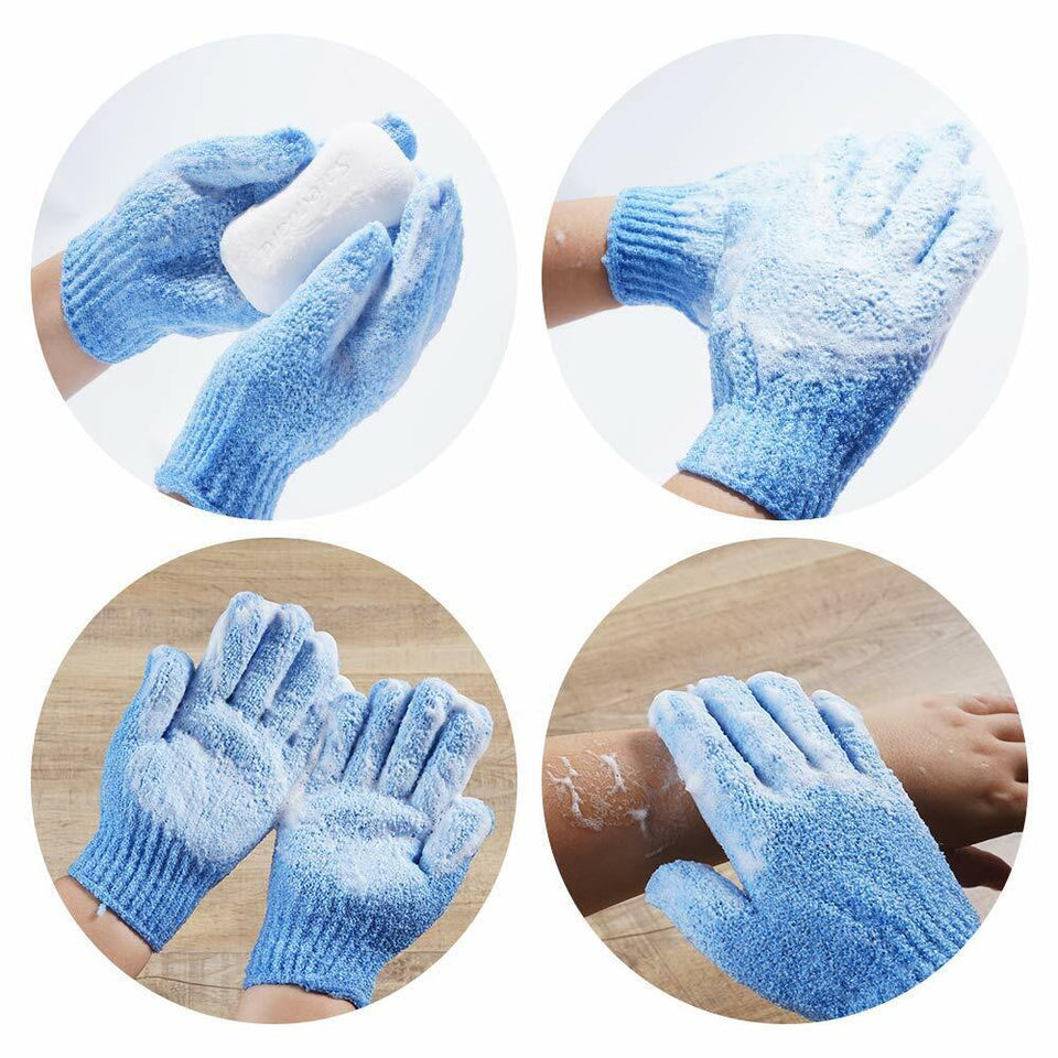 10 Pairs Exfoliating Spa Bath Glove Shower Soap Clean Hygiene Body Scrub Massage