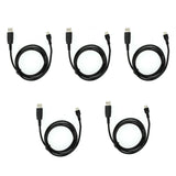 5 Pack Lot 3FT 3FEET USB2.0 A to Micro B Data Sync Charge Cable Cord