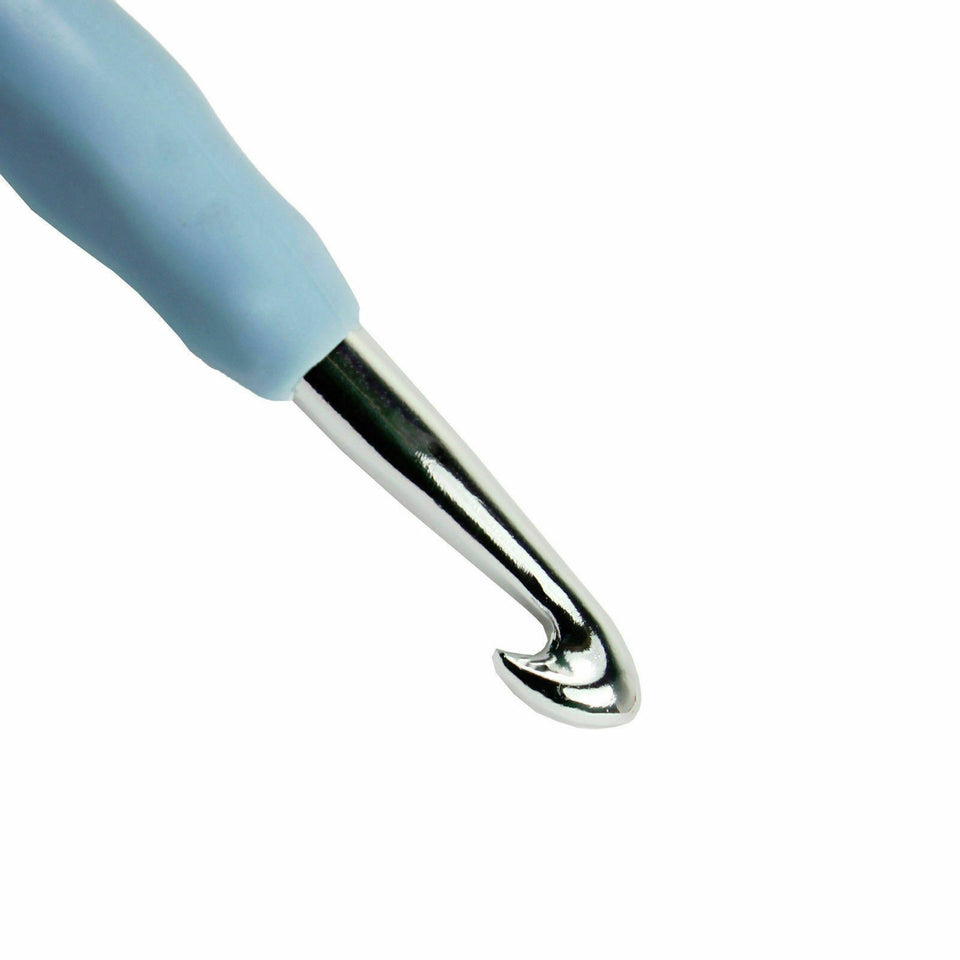 Soft Handle 12 PCS Set Crochet Hooks Needles Knit Yarn Weave Craft Aluminum