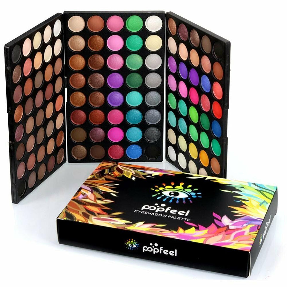 Popfeel 120 Matte Colors Eyeshadow Eye Shadow Palette Makeup Set Kit Pro