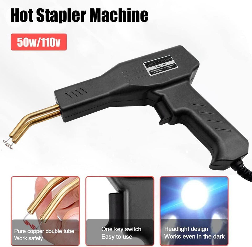 200 Staples Hot Stapler Car Bumper Fender Fairing Welder Gun Plastic Repair Kits