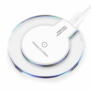 Clear Qi Wireless Fast Charger Charging Pad fr Samsung Galaxy Note 8 S8 iPhone X