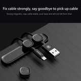 Magnetic Cable Clip Organizer Ties Wire Cord Management Winder Line Holder