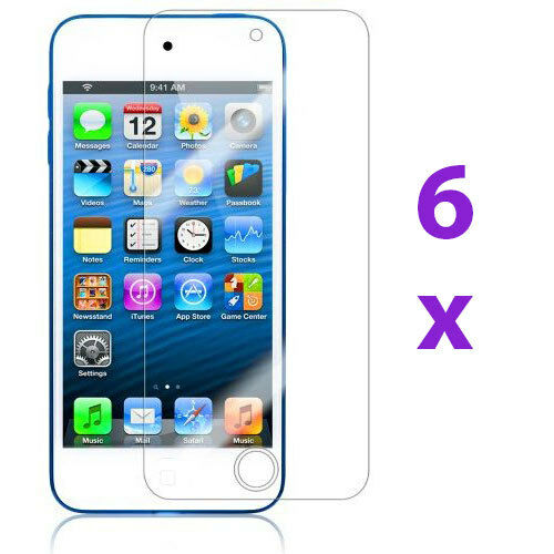 6X Clear Reusable LCD Screen Protector Cover Guard for iPod Touch 5 5th Gen 5G