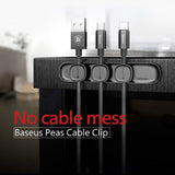 Magnetic Cable Clip Organizer Ties Wire Cord Management Winder Line Holder