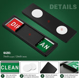 Clean Dirty Dishwasher Magnet Non-Scratch Magnetic Black Signage Indicator Sign