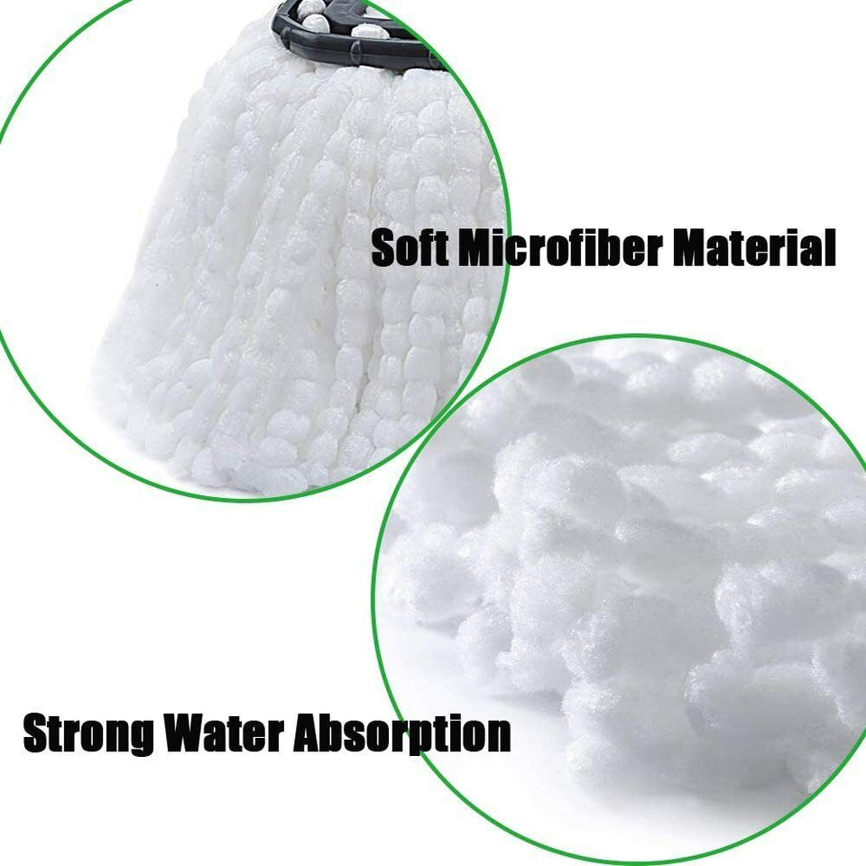 3x Replacement Microfiber Mop Head Easy Clean Wring Refill For O-Cedar Spin Mop