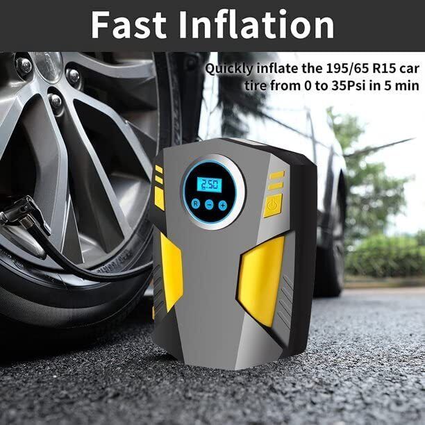 Tire Inflator Car Air Pump Compressor Electric Portable Auto 12V Volt 150 PSI