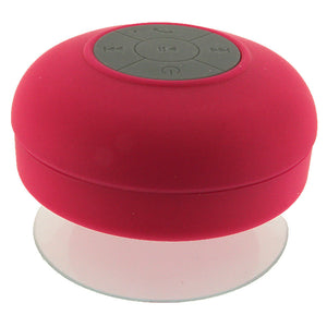 Hot Pink Mini Waterproof Wireless Bluetooth Handsfree Suction Speaker Shower Car
