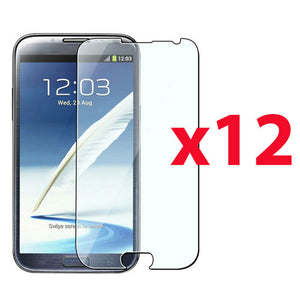 12 Clear Screen Protector Skin Cover Guard For Samsung Galaxy Note 2 II N7100