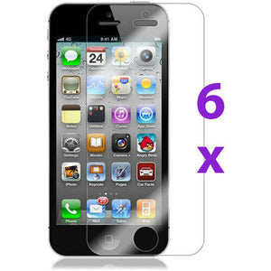6Pcs Clear LCD Guard Shield Screen Protector Film for Apple iPhone 5 5S 5C Mini