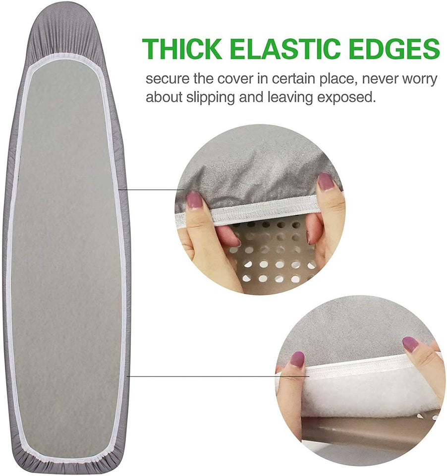 Ironing Board Cover 15 x 54 Scorch and Stain Resistant Thick Padding 4 Fasteners