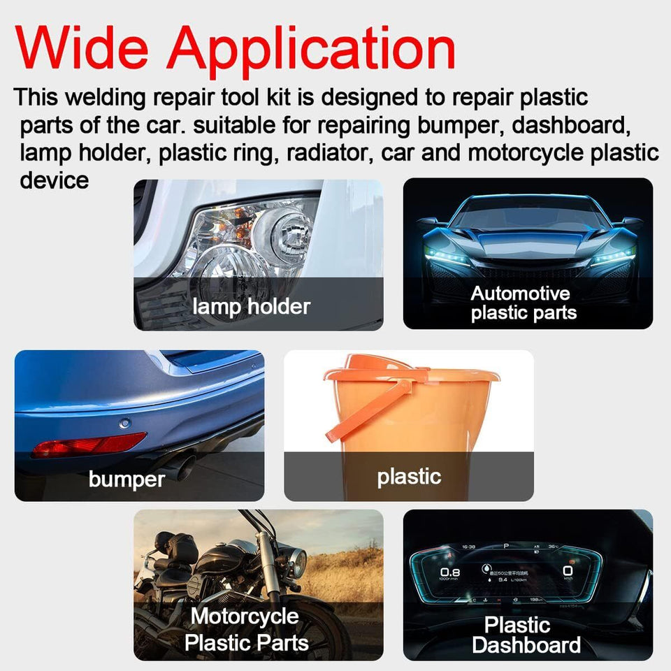 200 Staples Hot Stapler Car Bumper Fender Fairing Welder Gun Plastic Repair Kits