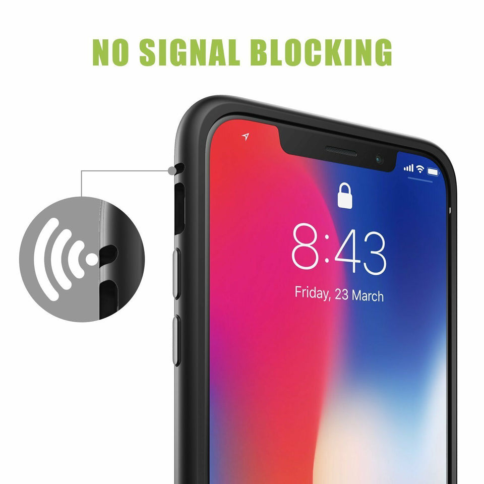 Luxury Magnetic Metal Frame Tempered Glass Back Cover Case For iPhone X 7 8 Plus