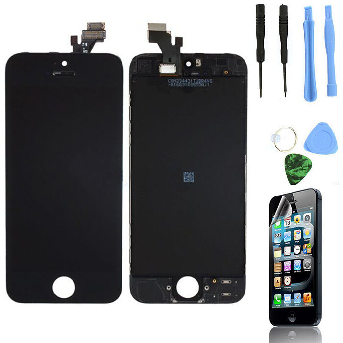 LCD Lens Touch Screen Display Digitizer Assembly Replacement for iPhone 5 Black