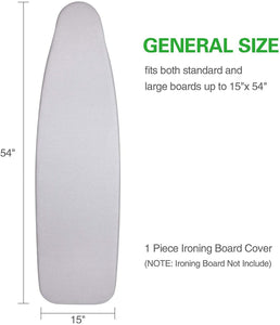 Ironing Board Cover 15 x 54 Scorch and Stain Resistant Thick Padding 4 Fasteners