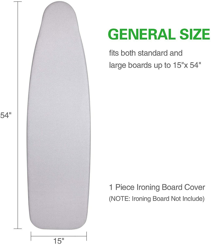 Ironing Board Cover 15 x 54 Scorch and Stain Resistant Thick Padding 4 Fasteners