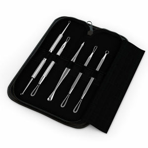 5pcs Blackhead Acne Comedone Pimple Blemish Extractor Remover Stainless Tool Kit