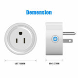 2PCS Smart WiFi Plug Outlet Swtich work with Echo Alexa Google Home APP Remote