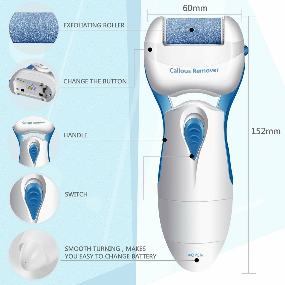 Pro Pedicure Kit Pedi Foot File Hard Dead Skin Electrical Care Callus Remover