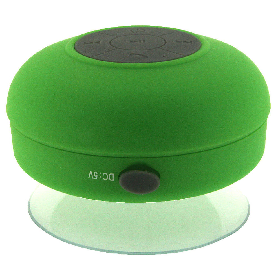 US Green Mini Waterproof Wireless Bluetooth Handsfree Suction Speaker Shower Car