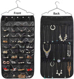 Jewelry Organizer Holder 40 Pockets 20 Hooks Hanging Closet Storage Ring Earring