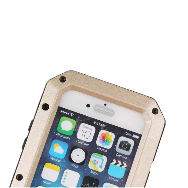 Waterproof Shockproof Aluminum Metal Glass Case Cover for iPhone 6 & 6 Plus