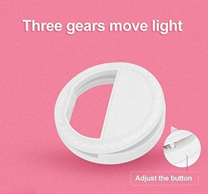 Rechargeable Selfie Portable LED Ring Fill Light Camera for iPhone Android Phone