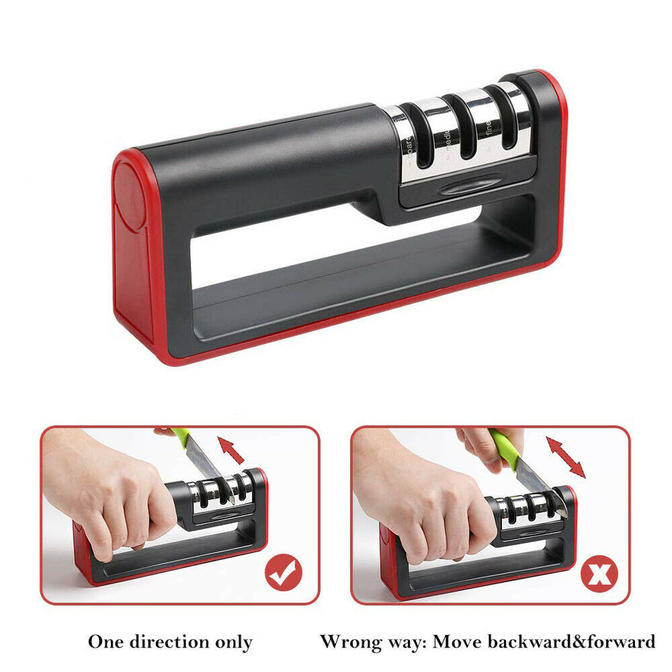 Knife Sharpener Professional Ceramic Tungsten Kitchen Sharpening System Tool