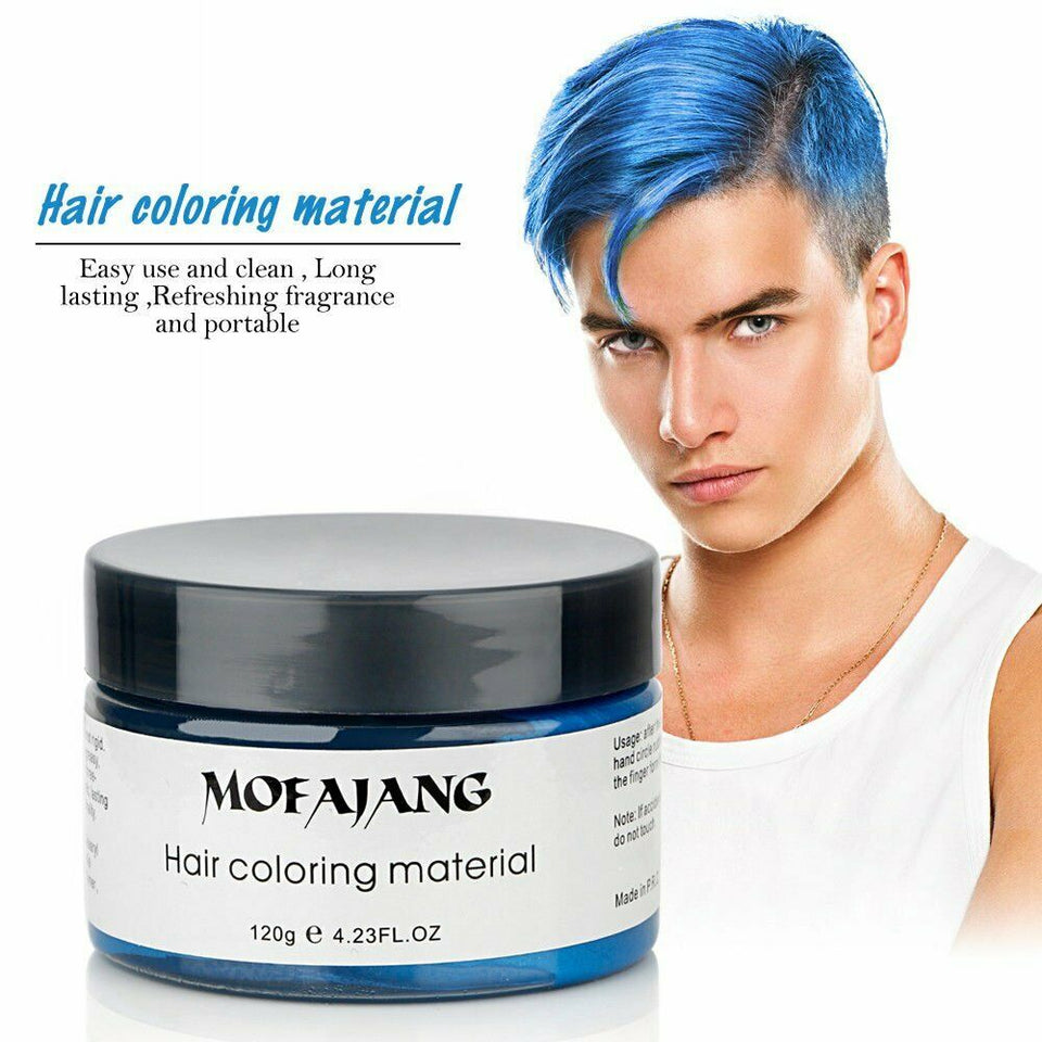 Unisex DIY Hair Color Wax Mud Dye Cream Temporary Modeling 8 Colors Mofajang