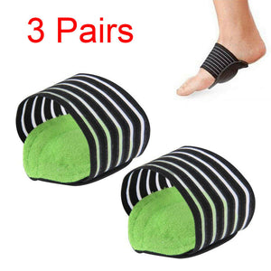 3 Pair Foot Support Cushion Shock Absorber Arch Feet Care Instep Pad Pain Relief