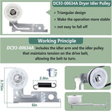 For Samsung Dryer Repair Kit DC97-16782A Roller 6602-001655 Belt DC93-00634A