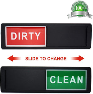 Clean Dirty Dishwasher Magnet Non-Scratch Magnetic Black Signage Indicator Sign